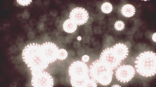 Vírus sob a visão microscópica para a educação