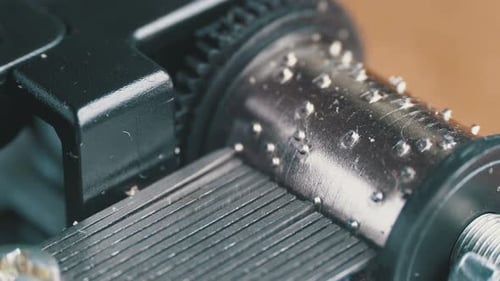 Close Up of a Mechanical Music Box