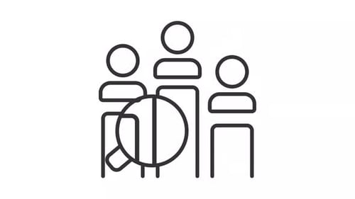 People Search Icon Animation with Magnifying Glass