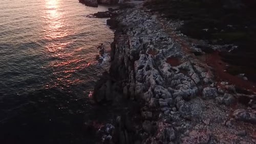 Rocks At Sunset In Demre Beach Along The
Mediterranean