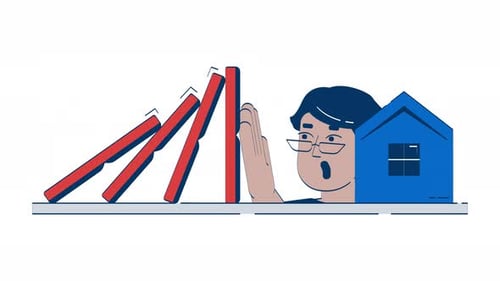 Animación de doodle sobre protección inmobiliaria