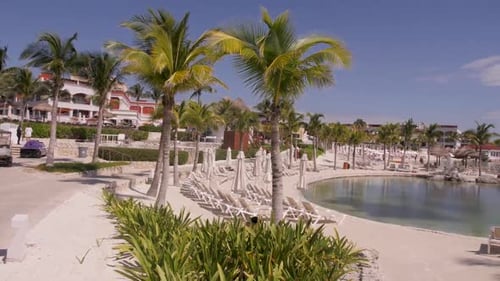 The beach at a Mexican Resort