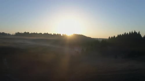 morning in the mountains, lakes, sunshine