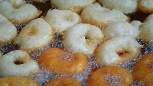 Traditional Turkish Donut Dessert Made with Lokma Dough