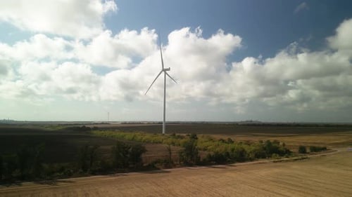 Windturbinen. Windkraftanlage. Erneuerbare Energien