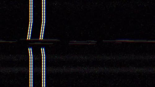 Digital Glitch Transition with RGB Channels and Distorted Static