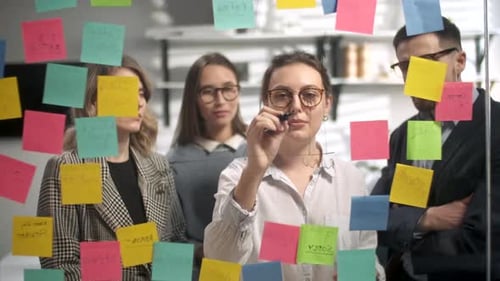 Teamwork at a Tech Company Planning Strategy