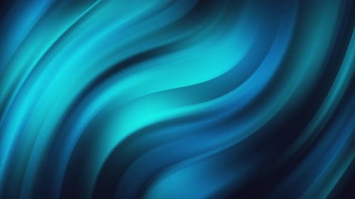 Abstract Flowing Blue Fluid Waves Background Loop
