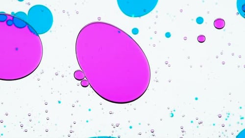 Abstract Bubbles in Pink and Blue Close Up
