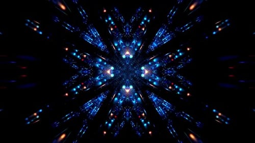 Abstrakte blaue fraktale Lichter, digitale Kunst, Design, Muster, Energie, Technologie, Weltraum, kosmischer Nebel, Galaxie