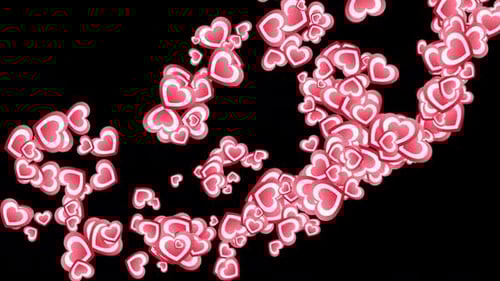 Animated Pink Hearts Stream Overlay Transition