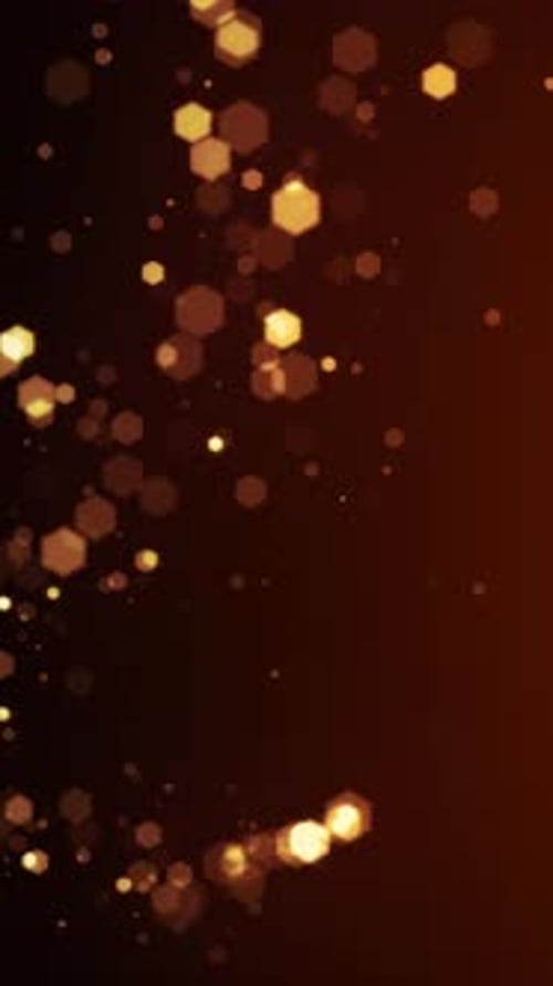 Golden glitter trail with glowing particles