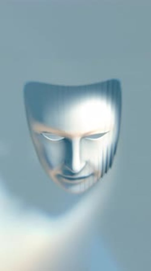 Abstract Geometric Mask Slicing and Reformation Animation