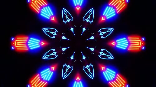 Lebendige Neonlichter, die sich drehen, schaffen einen modernen abstrakten Hintergrund