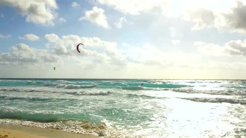 Tropische Kitesurf-Urlaubsstimmung