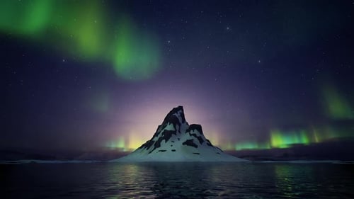 Aurora Borealis hat eine Schleife in HD