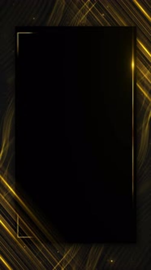 Goldene Hintergrundlinien, Bewegung, stilvolle metallische Formen. Digitaler Polygon-Mesh-Luxus-Hintergrund Gold
Sh