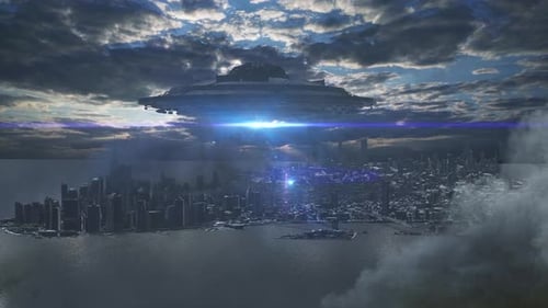 Riesiges UFO schwebt über New York City
