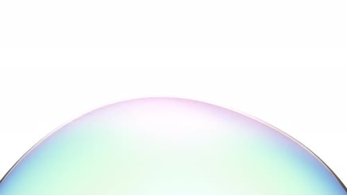 Burbuja de jabón con forma de hemisferio 3D en una bolsa blanca capaz de girar sin fin