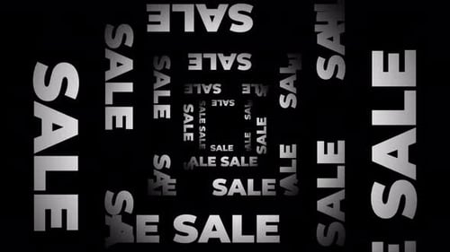 Dynamic Animated SALE Text Tunnel Loop Background