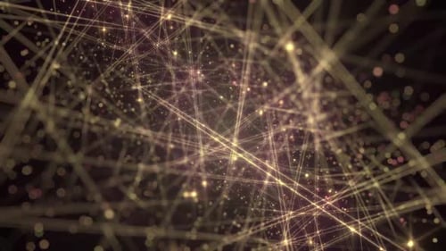 Shiny Golden Galaxy Strings Motion Animation Background