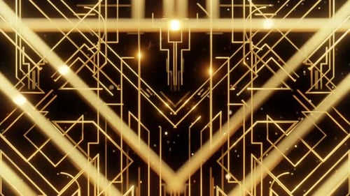 Fundo Art Déco dourado 4K