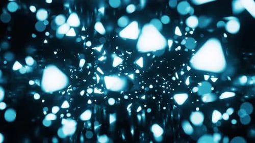 Glowing neon lights tunnel