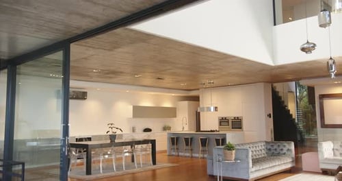 Modern Interior of an Open-Plan Home
