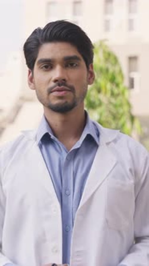 Young Adult Doctor Explains Medical Information