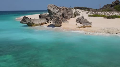 Tropical Island Paradise: Aerial Beach View