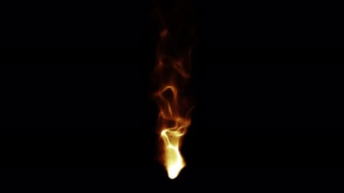 Abstrakte Animation von brennendem realistischem Feuer.