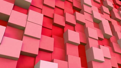Würfel-Mosaikhintergrund Rot V2