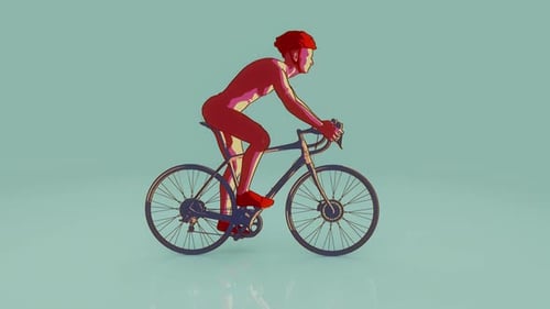 4K anatomy of a cyclist riding