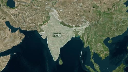 India Borderline: Stocksammlung mit Landeskarten — Weitwinkel zum Vergrößern