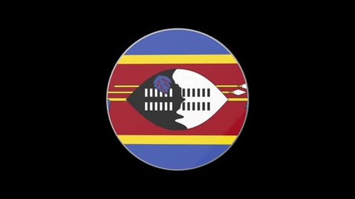 Eswatini National Flag 3D Rotating Emblem