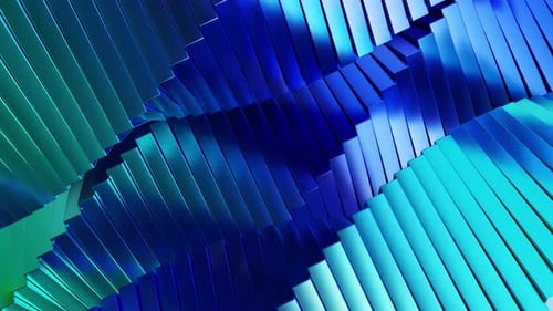 Blauer abstrakter Hintergrund mit vielen Linien und Formen. Loop-Animation