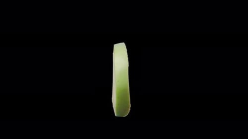 Floating Green Apple Fruit Isolated on Air