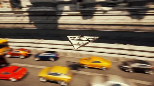 Vue latérale du Drone volant