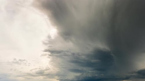 Dramatic Cloudscape Time Lapse of Ominous Storm Clouds