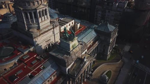 Aerial View of the City of Buenos Aires Congress Building Argentina