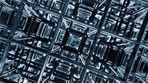 Geometric Cube Tunnel Motion Background