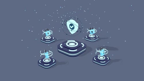 Animation sur la cybersécurité et la protection des données pour la sécurité et la confidentialité en ligne.