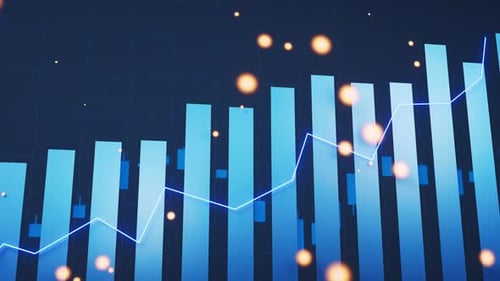 Statistical graph with business finance