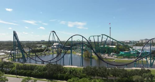 USA Tourist Attractions Roller Coaster in Adventure Amusement Park in Orlando Florida