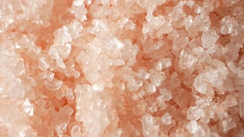 Close-up of Pink Himalayan Salt Crystals