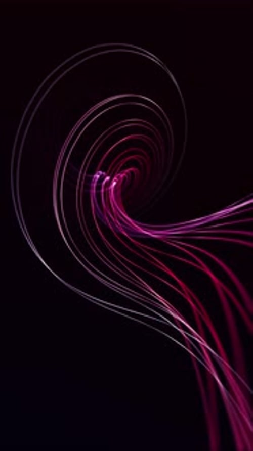 Abstract Glowing Pink Lines Forming a Spiraling Tunnel