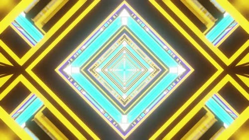 Rhombus Vj Loop Tunnel Travel Background Space 4K