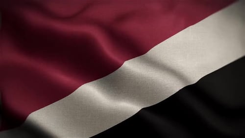 Realistic Fabric Flag Waving Seamless Loop Background