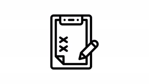 Animation Clipboard Survey Icon