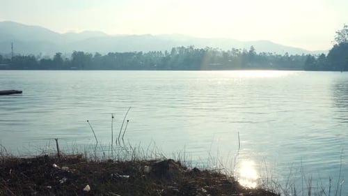 Beautiful view of lake in the morning